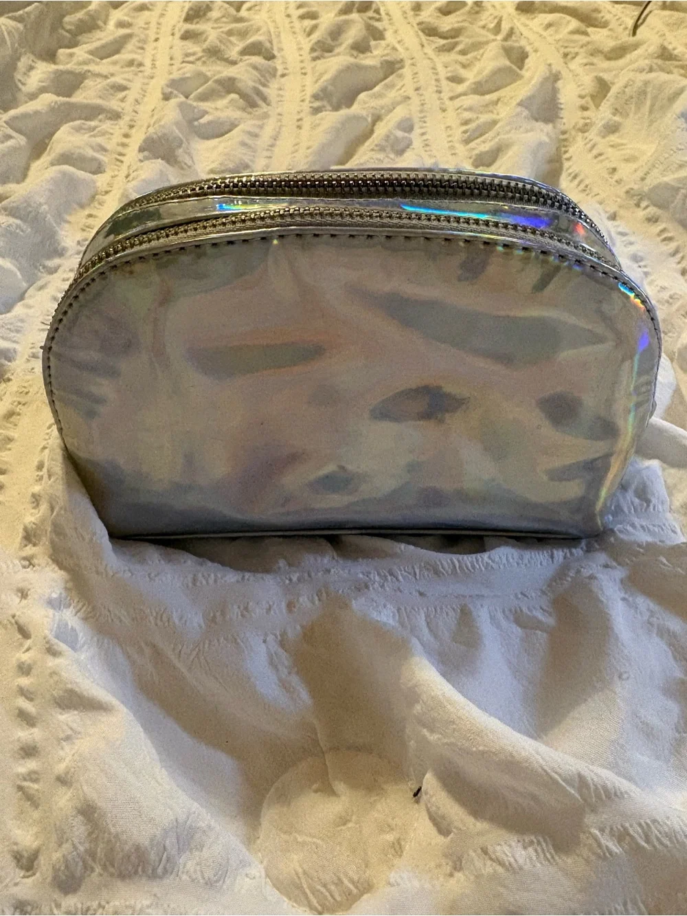 Holographic Silver Women's Cosmetic Pouch